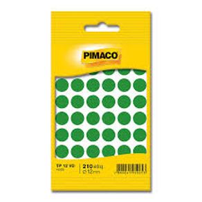 Etiqueta Adesiva Pimaco Para codificação 12mm 210 Unidades TP12AZ Verde