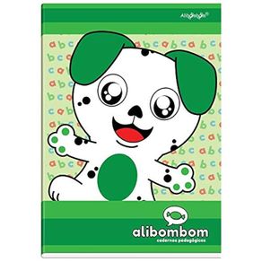 Caderno Alibombom Brochurão Numerado 1 2 3 Verde 60 Fls