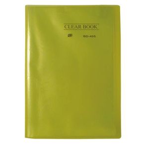 Pasta Catálogo Yes Clear Book A4 com 40 Sacos Transparente Amarela