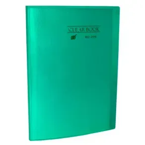 Pasta Catálogo Yes Clear Book Oficio 20 Sacos Transparente BD20S Verde