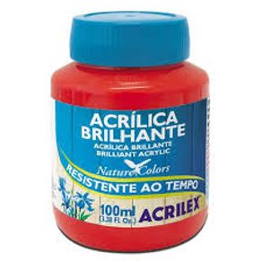 Tinta Acrílica Acrilex Brilhante 250ml Vermelho Fogo