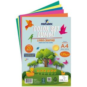 Bloco para Educação Artística Livro Atividades Colorset Lumi 120g 20fls Romitec